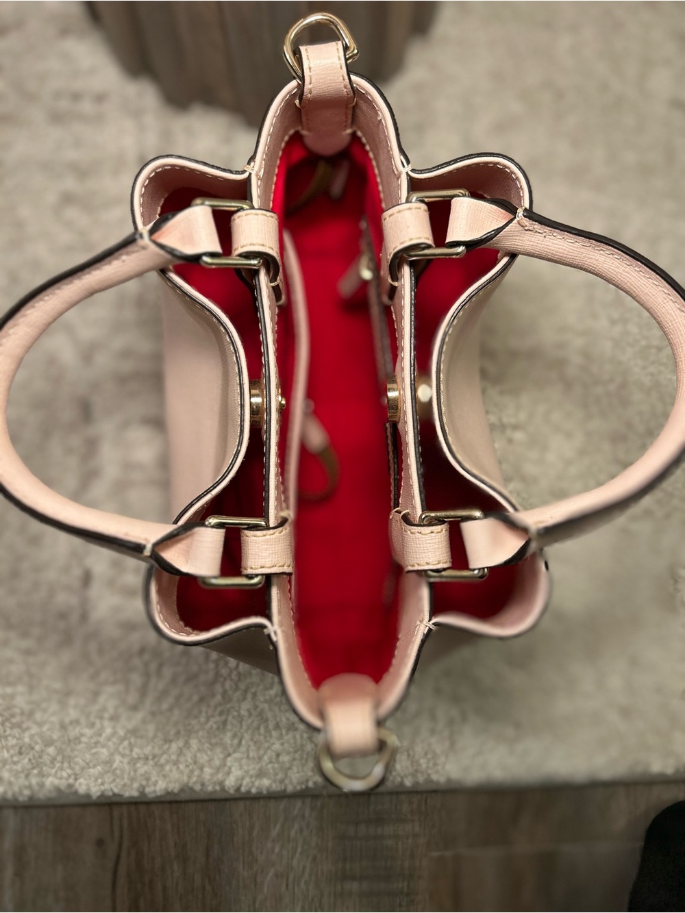 Dooney and Bourke Saffiano Mini Barlow in BLUSH - Picture 8 of 9